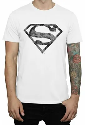 Produktbild von Superman - T-Shirt Logo für Herren BI851 (XL) (Weiß)