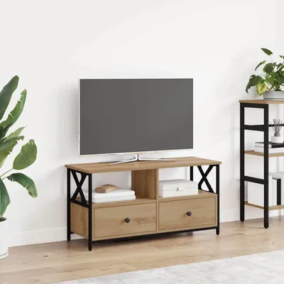 Obrázek produktu pro Maison Exclusive – Televizní skříňky, rozměry 90 x 33 x 45 cm, dekorativní lamino s povrchem imitujícím dřevo "Artisan Oak"