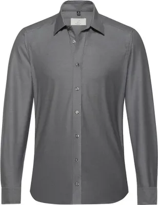 Produktbild von Greiff Modern with 37.5® Herren Hemd Langarm Kent Slim Grau 37/38