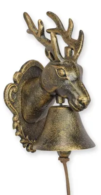 Produktbild von Glocke Hirsch Gusseisen Hirschkopf Replikat Retro Design Dekoration