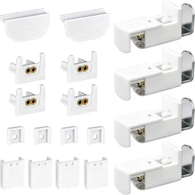 Image de Rideaux plissés sans perçage Kit de fixation pour store sans rallonge de perçage Kit pour store sans perçage Accessoires adaptés aux stores doubles et rideaux plissés - 18 pièces