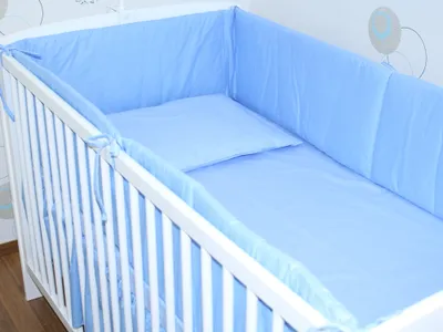Produktbild von PRIMAWELA Nestchen 360 cm Bettumrandung Babybett Baby Kinder Nest Kopfumrandung 16. Blau