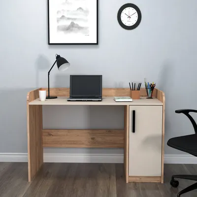 Produktbild von Skye Decor, Luses, Schreibtisch, Atlantische Kiefer, 100 % MELAMINBESCHICHTETE SPANPLATTEN, 123,6 x 23,6 x 83 cm