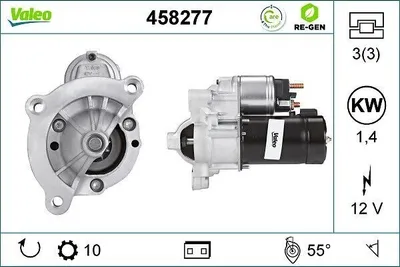 Produktbild von Anlasser Starter 12 V 1,4 kW 10 Zähne VALEO für u.a. PEUGEOT 307