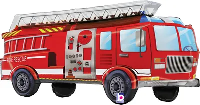Produktbild von Shape Folienballon "Feuerwehrauto" | 86 cm