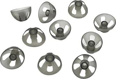 Produktbild von EWANTO offener Dome/offenes Schirmchen aus Silikon für Hörgeräte Größe L (10 mm) HA-21