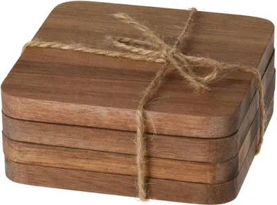 Produktbild von Satz Holzuntersetzer Holz braun