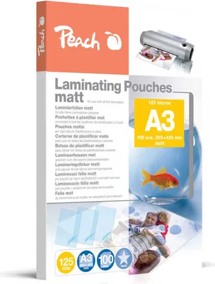 Image de Peach Laminierfolien A3 125mic matt     entspiegelt    100PK
