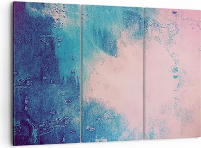 Produktbild von Bild auf Leinwand - Leinwandbild - 3 Teile - Abstraktion Rosa Blau - 105x70cm - Wand Bild - Wanddeko - Wandbilder - Leinwanddruck - Bilder - Wanddekoration - Leinwand bilder - Wandbild - CE105x70-4856