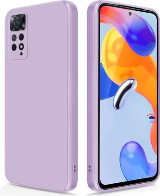 Produktbild von Silikon Hülle für Xiaomi Redmi Note 11 Pro 5G/4G Flüssigsilikon Dünn Gel Gummi Matt Kratzfeste Schutzhülle Lila