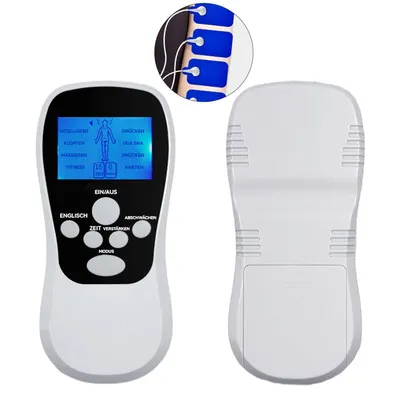 Produktbild von TENS Gerät EMS Massagegerät, 8 Modi 15 Intensitätsstufen, wiederaufladbar, Muskelentspannung & Schmerzrelief für Rücken, Nacken & Beine