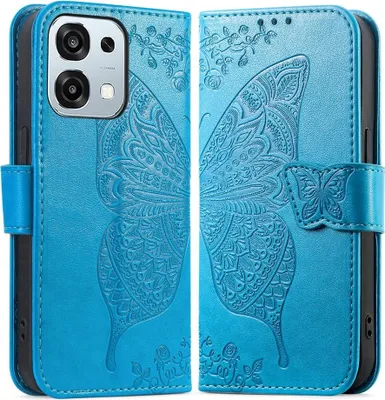 Produktbild von OPPO A6 Pro 5G Hülle - Coverup Schmetterling Klapphülle - Blau