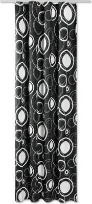 Zdjęcie produktu dla Nieprzezroczysta zasłona z taśmą marszczącą (czarna) Rozmiar: 140x245cm