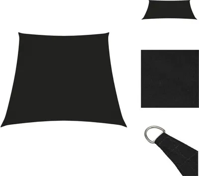 Produktbild von vidaXL Sonnensegel Oxford-Gewebe Trapezförmig 3/5x4 m Schwarz -  Sonnenschirme & Sonnenschutze