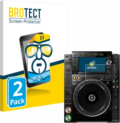 Produktbild von 2x Für Pioneer CDJ-2000NXS2 Schutzfolie BROTECT Displayschutz Display Schutz Folie Klar Transparent