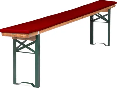 Produktbild von TexDeko Bierbankauflage 220x25x2cm mit Reißverschluss Rot Premium