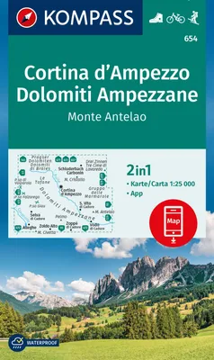 Produktbild von KOMPASS Wanderkarte 654 Cortina d'Ampezzo, Dolomiti Ampezzane, Monte Antelao 1:25.000