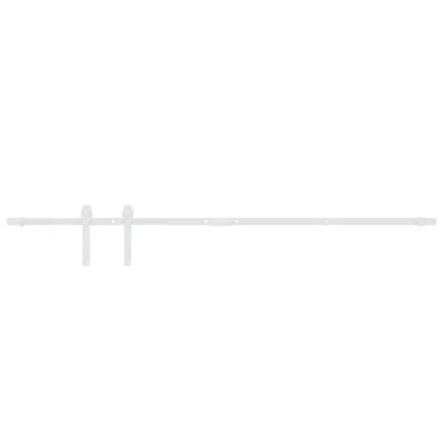 Image de vidaXL Mini kit de ferrure de porte coulissante pour portes d'armoire acier au carbone 122 cm
