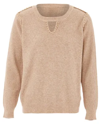 Immagine prodotto di Maglione lavorato a maglia LUREA da donna - Beige, XS/S