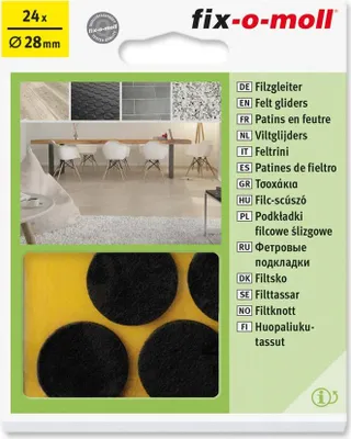 Produktbild von Filzgleiter rund 28mm Big Pack braun fix-o-moll