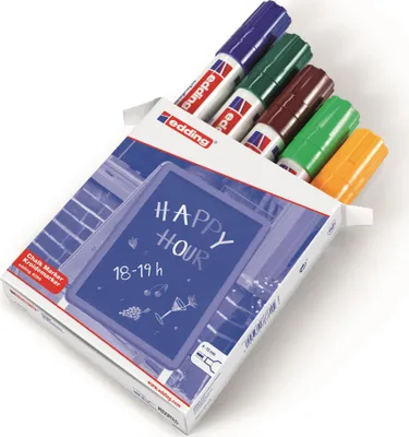 Productafbeelding van edding 4090 krijtstiften, assorti (verpakking met 5 stuks)