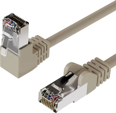 Produktbild von Patchkabel cat 6 S/FTP PIMF Winkel-gerade 1m