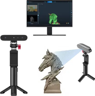 Produktbild von Creality Tragbare 3D Scanner CR Scan Ferret  – 30 FPS Scangeschwindigkeit, 0,1 mm Genauigkeit, Dual- und Vollfarbmodus, kompatibel mit Android/PC