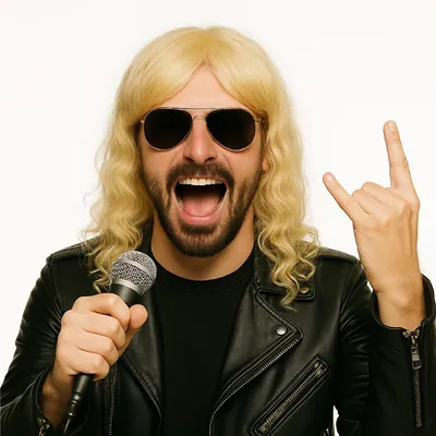 Produktbild von Langhaarperücke Perücke Wig (Blonde) – 70er & 80er Jahre – für Fasching & Karneval