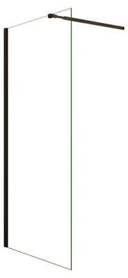 Produktbild von Duschspa Walk-In Dusche 85x200cm Schwarz matt Duschwand 8mm NANO ESG-Glas mit 73-120cm verstellbarem Stabilisator F084B Duschabtrennung