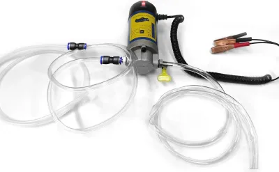 Immagine prodotto di Pompa di aspirazione per olio e carburante - Pompa elettrica di trasferimento a 12 V - 100 W - Portatile - Sifone - Per auto e moto - Nero