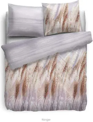 Produktbild von Heckett & Lane Flanell Bettwäsche Ranger HnL Wende Weizen-Motiv Zartrosa 100% Baumwolle Reißverschluss Bettbezug Kissenbezug 135x200 cm