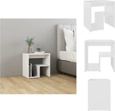 Zdjęcie produktu dla vidaXL Stolik nocny biały 40x30x40 cm materiał drewnopochodny - Stoliki nocne