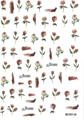 Image de Stickers ongles fins fleurs autocollantes MG10811-60