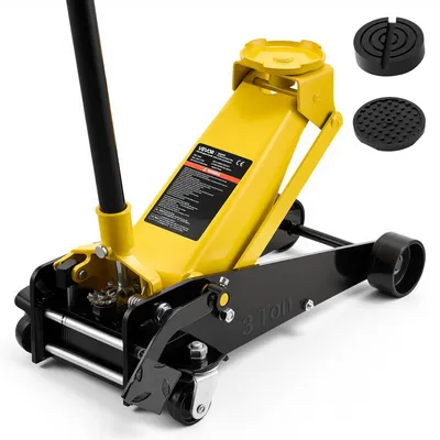 Produktbild von VEVOR Hydraulischer Rangierwagenheber 3 t Tragkraft, Flacher Wagenheber aus Stahl mit Einkolben-Schnellhubpumpe & Fußpedal, Autoheber für SUVs Pickups, 13 bis 50 cmHubbereich, Rennwagenheber