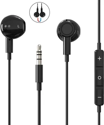 Produktbild von Kabelgebundene In-Ear-Kopfhörer mit Mikrofon 3,5-mm-Stecker Geräuschisolierung, Steuerung für Musik/Anrufe ergonomisches Design.