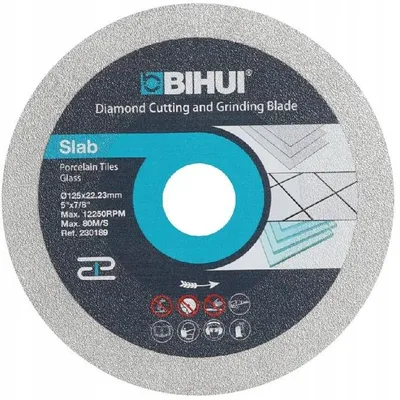 Immagine prodotto di BIHUI Disco diamantato per tagliare e lavorare vetro e porcellana, diametro 125 mm, modello DPG125