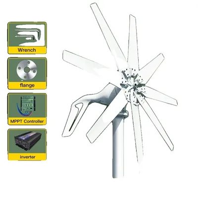Immagine prodotto di Generatore eolico, bassa rumorosità, alta efficienza, 24V, sistema autonomo, 1000W