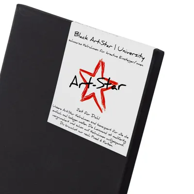 Produktbild von 1x ART-STAR UNIVERSITY BLACK KEILRAHMEN | Schwarze Leinwand zum Malen | Format: 50x70cm