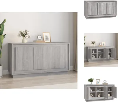 Obrázok produktu pre vidaXL Príborník Grey Sonoma 102x35x55 cm Materiál na báze dreva - Príborníky