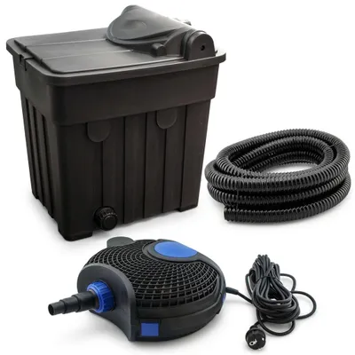 Produktbild von Teichfilter-Set – 18-W-UVC, 5.000-l/h-Pumpe, 5m Schlauch und 5m Kabel