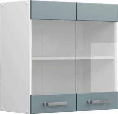 Produktbild von Küchenglasschrank Vicco R-Line Blau-Grau 60 cm, Model 41165
