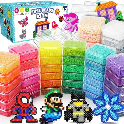 Produktbild von Bügelperlen-Set XXL 31000 - Kreatives Spielzeug für Kinder 6-12 Jahre - Fördert Kreativität