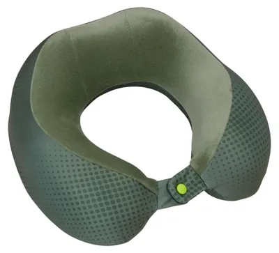 Produktbild von Travel Accessories - Reisekissen mit Memory Foam, Ergonomisches & Komfortables Nackenkissen für Flugzeug, Auto & Zug, 30 cm, Grün (Olive/Lime)