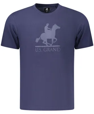 Produktbild von Herren T-Shirt Blau, Kurzarm, Rundhals, Mit Druck & Logo