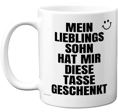 Keramik Tasse 325 ml mit Spruch für Mütter, humorvolles Geschenk