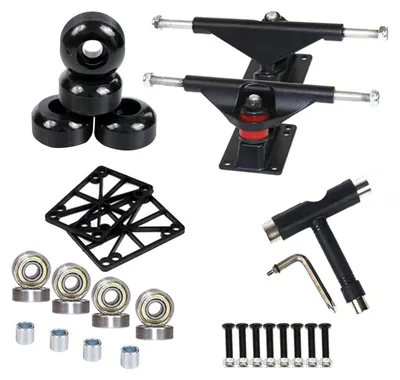 Immagine prodotto di Kit completo per skateboard, comprensivo di trucks e hardware per le ruote