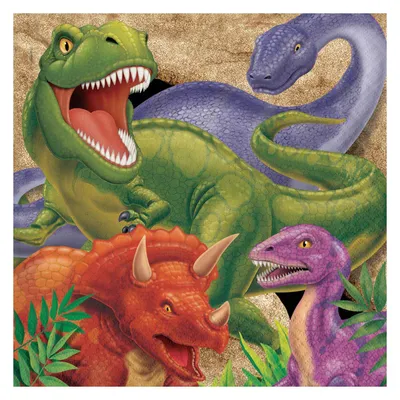 Produktbild von Servietten Dino blast, 33 cm, 16Stk.