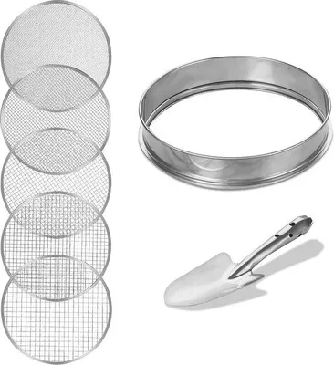 Produktbild von Rundes Kompostset 30 cm mit 5 Austauschbaren Siebmatten - Stahlbodenkompostset für Garten und Kompost