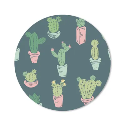 Produktbild von MuchoWow® Mauspad Mousepad Sommer - Kaktus - Blau 50x50 cm - Mousepads - Maus Mat - Pad - Mausunterlage - Vinyl