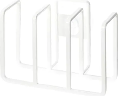 Obrázek produktu pro organizér na dřez s držákem na 3 sponky - bílá ocel: Praktický košík na příbory Yamazaki Home Organiser